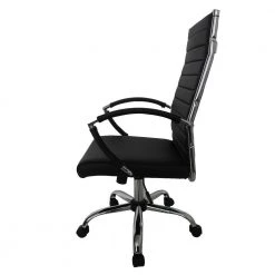 Kiddle Black Faux Leather Seat Tall Office Chair with Non-Adjustable Arm by Furniture of America 14 Kiddle Black Faux Leather Seat Tall Office Chair with Non-Adjustable Arm by Furniture of America -Furniture of America Sales Store black and chrome furniture of america task chairs idf fc667bk l 44 1000
