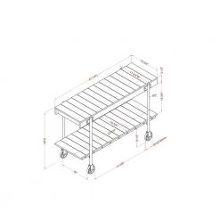 Bargib 47.25 in. Black and Dark Walnut Rectangle Wood Console Table with Wheels by Furniture of America 12 Bargib 47.25 in. Black and Dark Walnut Rectangle Wood Console Table with Wheels by Furniture of America -Furniture of America Sales Store black and dark walnut furniture of america console tables idf 4217wn s 76 1000