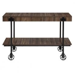 Bargib 47.25 in. Black and Dark Walnut Rectangle Wood Console Table with Wheels by Furniture of America 9 Bargib 47.25 in. Black and Dark Walnut Rectangle Wood Console Table with Wheels by Furniture of America -Furniture of America Sales Store black and dark walnut furniture of america console tables idf 4217wn s c3 1000