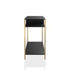 Huntz 47.75 in. Black and Gold Coating Rectangle Wood Console Table by Furniture of America 7 Huntz 47.75 in. Black and Gold Coating Rectangle Wood Console Table by Furniture of America -Furniture of America Sales Store black and gold coating furniture of america console tables idf ac382bk c3 1000