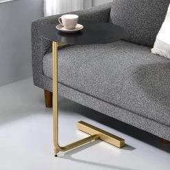 Daleford 17.75 in. Black and Gold Round Metal Top End Table by Furniture of America 11 Daleford 17.75 in. Black and Gold Round Metal Top End Table by Furniture of America -Furniture of America Sales Store black and gold furniture of america end side tables idf ac368bk 31 1000