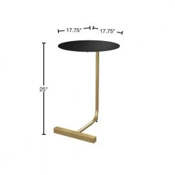 Daleford 17.75 in. Black and Gold Round Metal Top End Table by Furniture of America 8 Daleford 17.75 in. Black and Gold Round Metal Top End Table by Furniture of America -Furniture of America Sales Store black and gold furniture of america end side tables idf ac368bk 40 1000