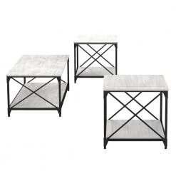 Elven 3-Piece 47.25 in. Black and Gray Rectangle Wood Coffee Table Set by Furniture of America 9 Elven 3-Piece 47.25 in. Black and Gray Rectangle Wood Coffee Table Set by Furniture of America -Furniture of America Sales Store black and gray furniture of america coffee tables idf 4563 3pk c3 1000