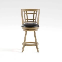 Adilah 24 in. Maple Cushioned Swivel Bar Stool by Furniture of America