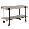 Bargib 47.25 in. Black and Natural Tone Rectangle Wood Console Table by Furniture of America