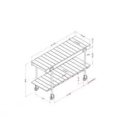 Bargib 47.25 in. Black and Natural Tone Rectangle Wood Console Table by Furniture of America 14 Bargib 47.25 in. Black and Natural Tone Rectangle Wood Console Table by Furniture of America -Furniture of America Sales Store black and natural tone furniture of america console tables idf 4217a s 76 1000