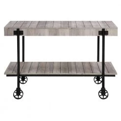 Bargib 47.25 in. Black and Natural Tone Rectangle Wood Console Table by Furniture of America 10 Bargib 47.25 in. Black and Natural Tone Rectangle Wood Console Table by Furniture of America -Furniture of America Sales Store black and natural tone furniture of america console tables idf 4217a s c3 1000