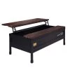 Kander 47.5 in. Black and Walnut Rectangle Wood Top Coffee Table by Furniture of America