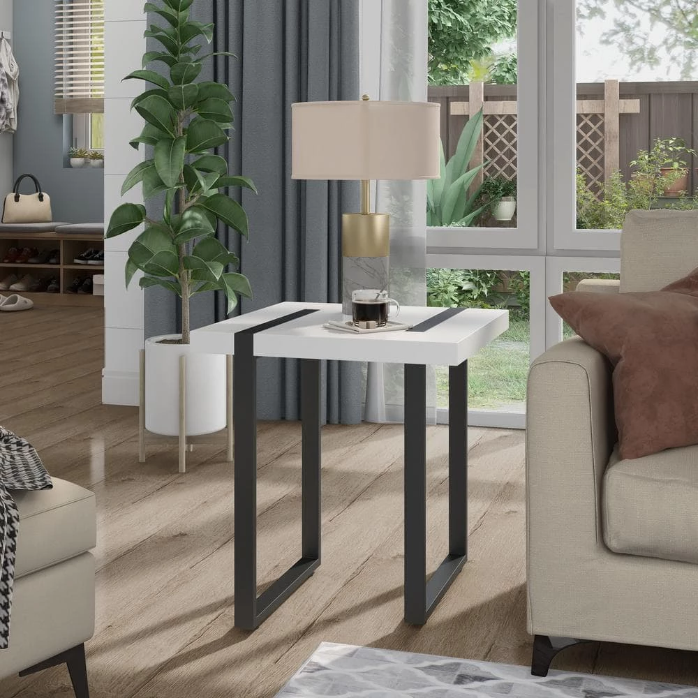 Harlene 24 in. H Black and White End Table by Furniture of America 1 Harlene 24 in. H Black and White End Table by Furniture of America