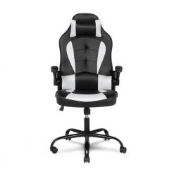 Adei Regular Black and White Breathable Mesh Gaming Chair With Pillow by Furniture of America