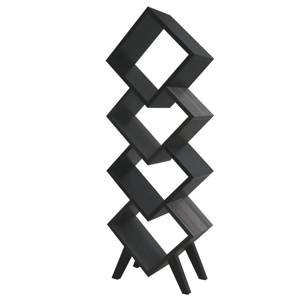 Scout 62 in. White/Distressed Gray Wood Shelf Modern Bookcase Accent With 4-Shelves by Furniture of America 6 Scout 62 in. White/Distressed Gray Wood Shelf Modern Bookcase Accent With 4-Shelves by Furniture of America - Image 6