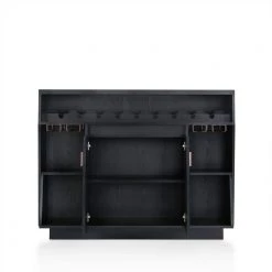 Nausta 10-Bottle Black Wine Cabinet by Furniture of America 8 Nausta 10-Bottle Black Wine Cabinet by Furniture of America -Furniture of America Sales Store black furniture of america bar cabinets ynj 1670c1 4f 1000