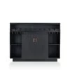 Nausta 10-Bottle Black Wine Cabinet by Furniture of America