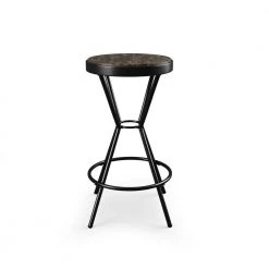 Lure Lake 24 in. Black Backless Steel Frame Bar Stool with Wooden Seat by Furniture of America -Furniture of America Sales Store black furniture of america bar stools idf bt8339bk bc c3 1000