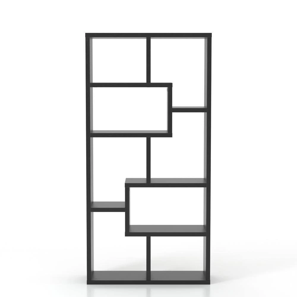 Dore 71 in. Black 8-shelf Standard Bookcase with Open Back by Furniture of America 8 Dore 71 in. Black 8-shelf Standard Bookcase with Open Back by Furniture of America - Image 8