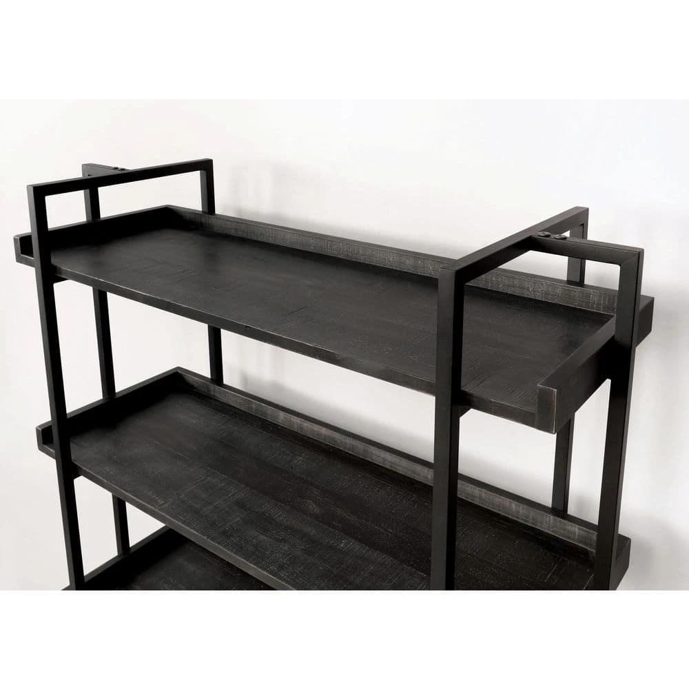Kimbra 40.5 in. W x 72 in. H x 15.38 in. D Black 5-Tier Ladder Shelf by Furniture of America 5 Kimbra 40.5 in. W x 72 in. H x 15.38 in. D Black 5-Tier Ladder Shelf by Furniture of America - Image 5