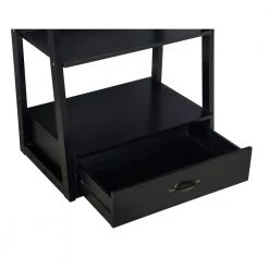 64 in. Black Wood 5-shelf Ladder Bookcase with Drawers by Furniture of America -Furniture of America Sales Store black furniture of america bookcases bookshelves idf ac592bk 44 1000