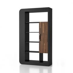 Baltra 70.87 in. Black 13-Shelf Standard Bookcase with Door by Furniture of America -Furniture of America Sales Store black furniture of america bookcases bookshelves ynj 20803c1 4f 1000