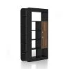 Baltra 70.87 in. Black 13-Shelf Standard Bookcase with Door by Furniture of America