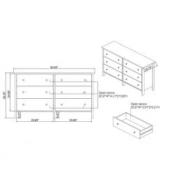 D London 6-Drawer White Chest of Drawers 29 in. H x 52 in. W x 21 in. D by Furniture of America -Furniture of America Sales Store black furniture of america chest of drawers fgi 18604c1 l 4f 1000