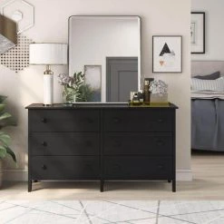 D London 6-Drawer White Chest of Drawers 29 in. H x 52 in. W x 21 in. D by Furniture of America -Furniture of America Sales Store black furniture of america chest of drawers fgi 18604c1 l c3 1000