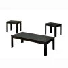 Wilburre 47.63 in. Black Rectangle Wood Coffee Table Set with 3-Pieces by Furniture of America
