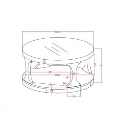 Tallia 36 in. Black Round Wood Coffee Table with 1-Shelf by Furniture of America -Furniture of America Sales Store black furniture of america coffee tables idf 4422c 76 1000