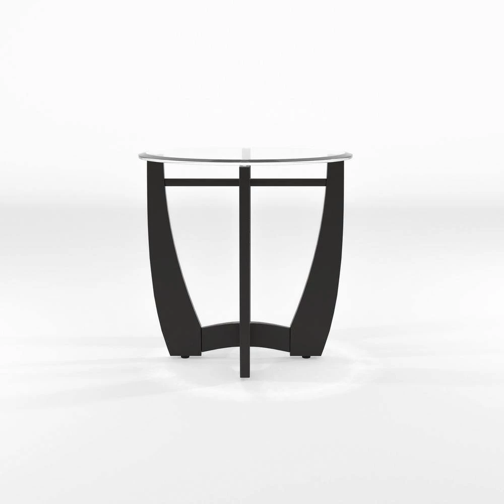 Arthur 3-Piece 30 in. Black/Clear Medium Oval Glass Coffee Table Set by Furniture of America 4 Arthur 3-Piece 30 in. Black/Clear Medium Oval Glass Coffee Table Set by Furniture of America - Image 4