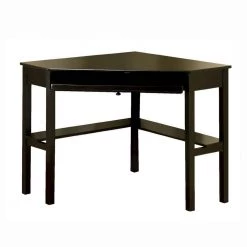 Autumn Walk 48 in. Black Corner Computer Desk with Keyboard Tray by Furniture of America