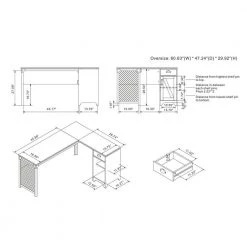 Willetts 60.63 in. L-Shape Black 1-Drawer Computer Desk with Storage by Furniture of America -Furniture of America Sales Store black furniture of america computer desks ynj 1951c1 76 1000