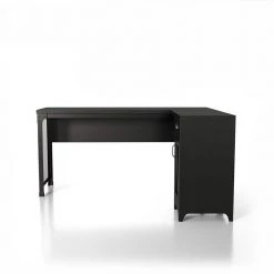 Willetts 60.63 in. L-Shape Black 1-Drawer Computer Desk with Storage by Furniture of America -Furniture of America Sales Store black furniture of america computer desks ynj 1951c1 c3 1000
