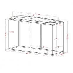 Osanna 48 in. Black Rectangle Composite Console Table by Furniture of America -Furniture of America Sales Store black furniture of america console tables idf 4382bk s 4f 1000