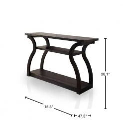Adrianna 48 in. Black Standard Rectangle Wood Console Table with Storage by Furniture of America 8 Adrianna 48 in. Black Standard Rectangle Wood Console Table with Storage by Furniture of America -Furniture of America Sales Store black furniture of america console tables ynj 241 1 40 1000