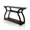 Adrianna 48 in. Black Standard Rectangle Wood Console Table with Storage by Furniture of America