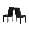 Rolling Rock Black Faux Leather Upholstered Dining Chair (Set of 2) by Furniture of America