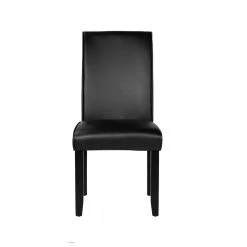 Rolling Rock Black Faux Leather Upholstered Dining Chair (Set of 2) by Furniture of America -Furniture of America Sales Store black furniture of america dining chairs idf 3823bk sc c3 1000