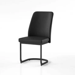 Dunken Black Leather Dining Chair (set of 2) by Furniture of America