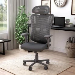 Indrie Black Fabric Ergonomic Swivel Office Chair by Furniture of America -Furniture of America Sales Store black furniture of america ergonomic chairs idf 6031 bk 31 1000