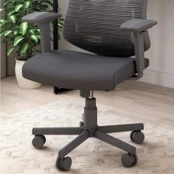 Indrie Black Fabric Ergonomic Swivel Office Chair by Furniture of America -Furniture of America Sales Store black furniture of america ergonomic chairs idf 6031 bk c3 1000