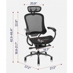 Steve Regular Black Mesh-Seat Adjustable Height Ergonomic Office Chair with Adjustable Headrest by Furniture of America 15 Steve Regular Black Mesh-Seat Adjustable Height Ergonomic Office Chair with Adjustable Headrest by Furniture of America -Furniture of America Sales Store black furniture of america ergonomic chairs idf 603910 1f 1000