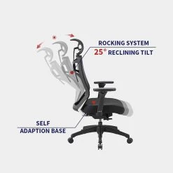 Caius Regular Black Breathable Mesh Ergonomic Office Chair with Adjustable Lumbar by Furniture of America -Furniture of America Sales Store black furniture of america ergonomic chairs idf 60393 c3 1000