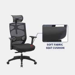 Caius Regular Black Breathable Mesh Ergonomic Office Chair with Adjustable Lumbar by Furniture of America -Furniture of America Sales Store black furniture of america ergonomic chairs idf 60393 fa 1000