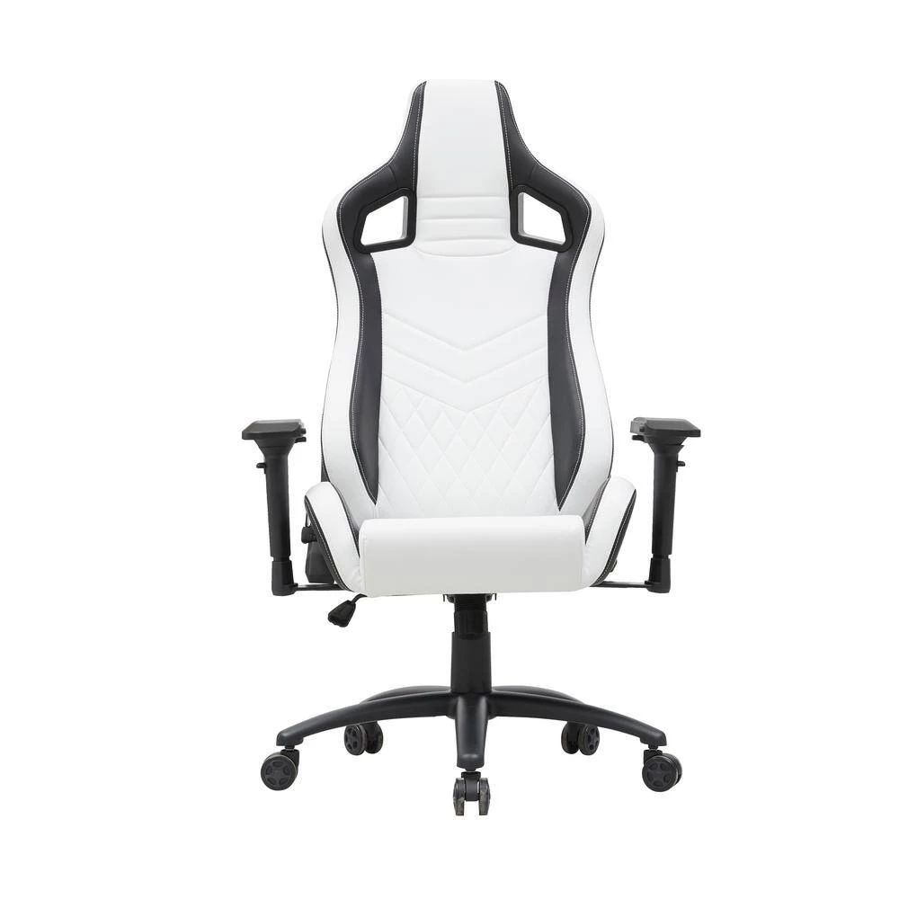 Luk Black PU Leather Racing Gaming Chair With Adjustable Armrests by Furniture of America 6 Luk Black PU Leather Racing Gaming Chair With Adjustable Armrests by Furniture of America - Image 6