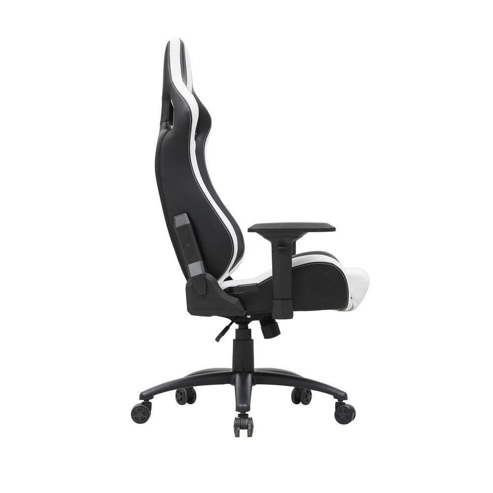 Luk Black PU Leather Racing Gaming Chair With Adjustable Armrests by Furniture of America 2 Luk Black PU Leather Racing Gaming Chair With Adjustable Armrests by Furniture of America - Image 2