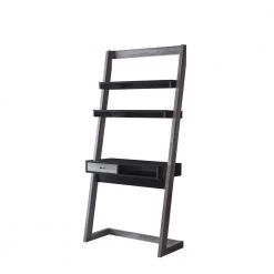 Kurtis 34 in. Rectangular Black with Shelf 1-Drawer Ladder Desk by Furniture of America -Furniture of America Sales Store black furniture of america ladder desks idi 202749 4f 1000