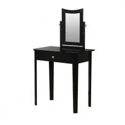 Lucerne 2-Piece Black Vanity Set by Furniture of America -Furniture of America Sales Store black furniture of america makeup vanities idf dk6360bk c3 1000