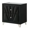 Leventina 2-Drawer Black Nightstand by Furniture of America