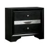 Ekon 2-Drawer Black 26 in. W X 16 5/8 in. D X 26 in. H Nightstand by Furniture of America