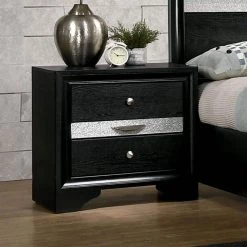 Ekon 2-Drawer Black 26 in. W X 16 5/8 in. D X 26 in. H Nightstand by Furniture of America 7 Ekon 2-Drawer Black 26 in. W X 16 5/8 in. D X 26 in. H Nightstand by Furniture of America -Furniture of America Sales Store black furniture of america nightstands idf 7552bk n c3 1000