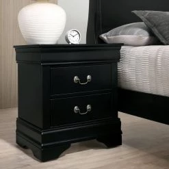 Alarcon 2-Drawer Black Nightstand (23.75 in. H x 21.63 in. W x 15.75 in. D) by Furniture of America 9 Alarcon 2-Drawer Black Nightstand (23.75 in. H x 21.63 in. W x 15.75 in. D) by Furniture of America -Furniture of America Sales Store black furniture of america nightstands idf 7966bk n 31 1000